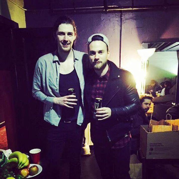 Ásgeir Trausti og Hozier á góðri stundu.