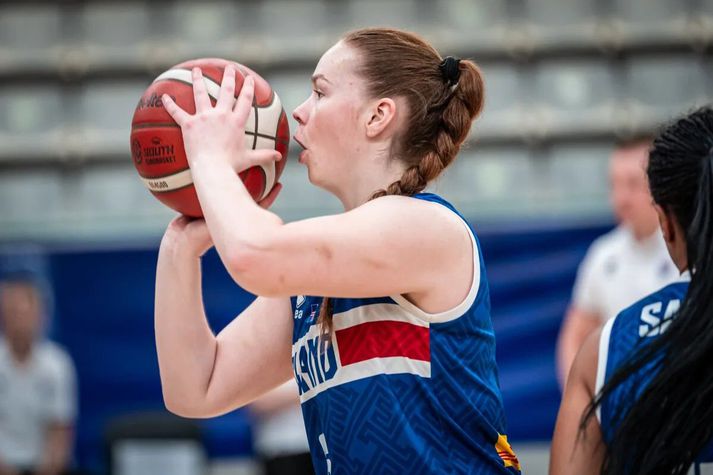 Kolbrún María Ármannsdóttir átti góðan leik á móti Belgum í dag.