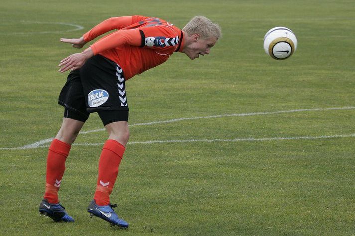 Hjörtur í leik með Fylki sumarið 2012.