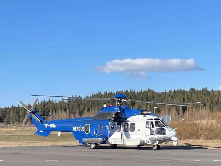 Þyrlan er af gerðinni Airbus Super Puma EC225 líkt og TF-EIR og TF-GRO.