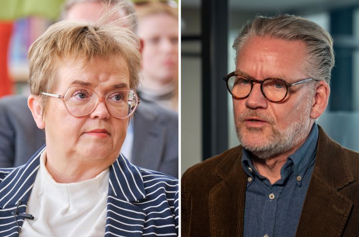 Silja Bára Ómarsdóttir, nýsleginn rektor HÍ, og Ólafur Stephensen, framkvæmdastjóri Félags atvinnurekenda.