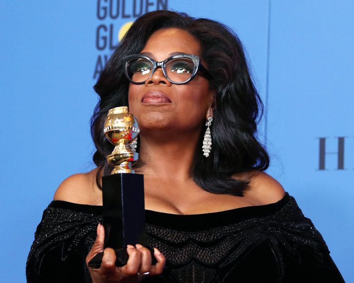 Oprah Winfrey styður Stacey Abrams til góðra verka.