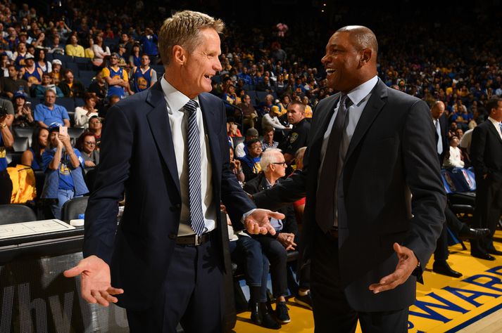 Steve Kerr og Doc Rivers.