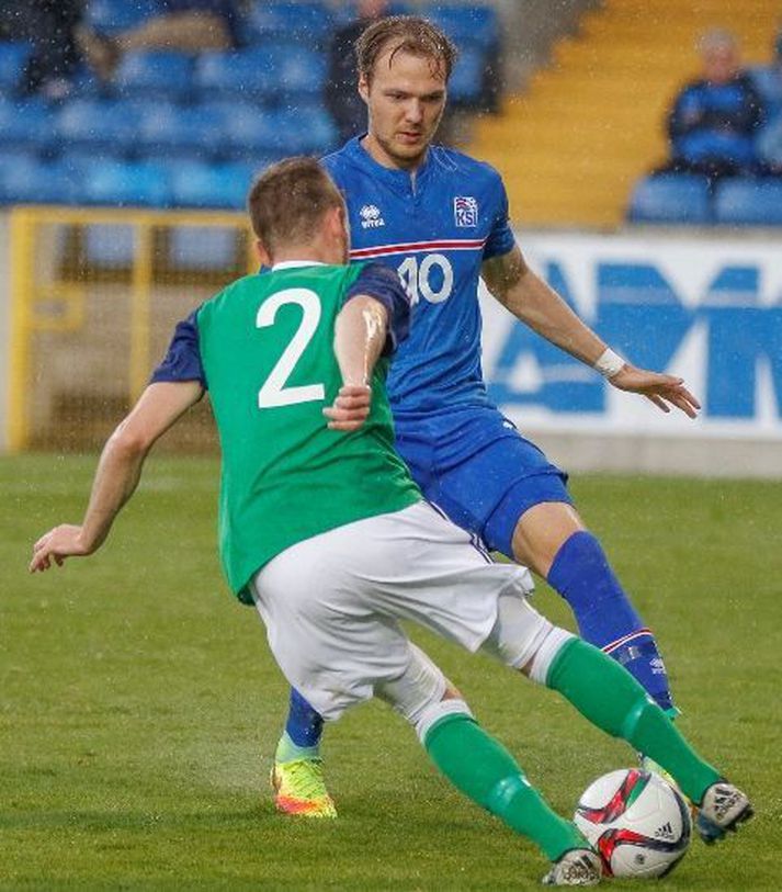 Aron Elís er lykilmaður U-21 árs landsliði Íslands.