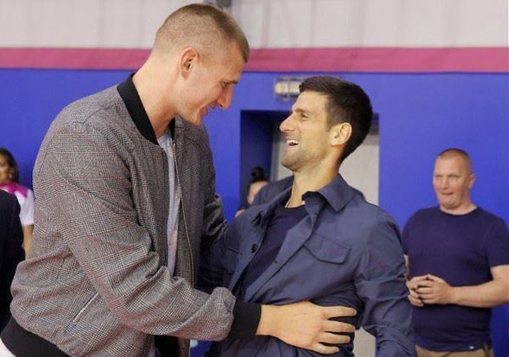 Jokic og Djokovic á góðri stund