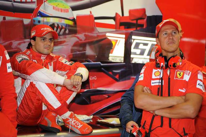 Felipe Massa hefur notið stuðnings Michael Schumacher og þeim er vel til vina.