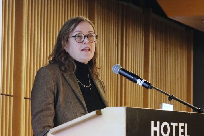 Svandís hélt sína síðustu ræðu sem formaður í dag.