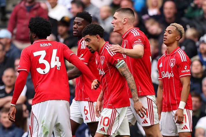Morgan Gibbs-White var á skotskónum fyrir Nottingham Forest í sigrinum mikilvæga í dag.