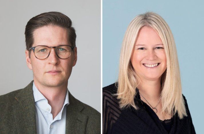 Kristján Pétur Sæmundsson, stofnandi og framkvæmdastjóri Brú Talent, og Kathryn Gunnarsson, stofnandi og fráfarandi framkvæmdastjóri Geko Consulting.