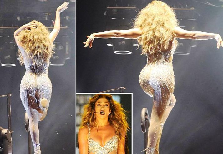 Jennifer Lopez á sviði.