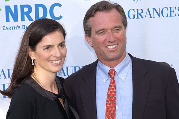 Robert Kennedy jr. ásamt Mary Richardson fyrrverandi eiginkonu sinni.