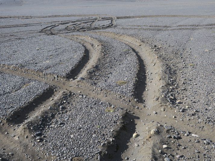 Ítalarnir skildu eftir sig ljót för á Kverkfjallaleið.