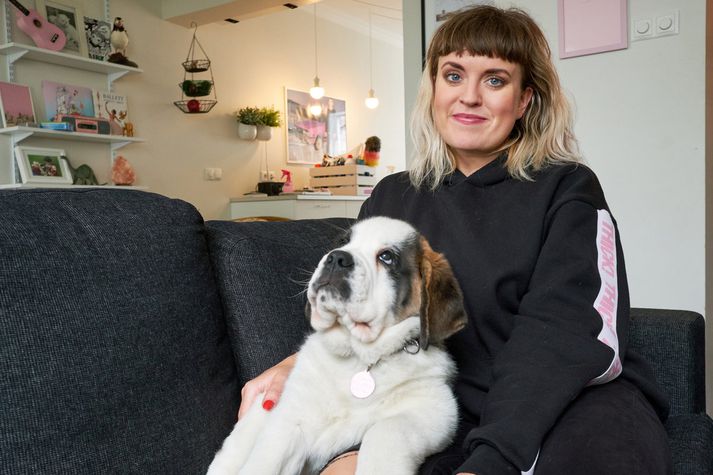 Hófí litla er nefnd eftir Hólmfríði Karlsdóttur fegurðardrottningu. "Af því hún er svo sæt,“ segir Berglind.