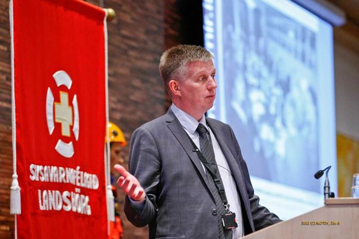 Víðir Reynisson lögreglufulltrúi sem  undirbýr þessa dagana hópslysaæfingu á sumardaginn fyrsta með sínu fólki á Suðurlandi.