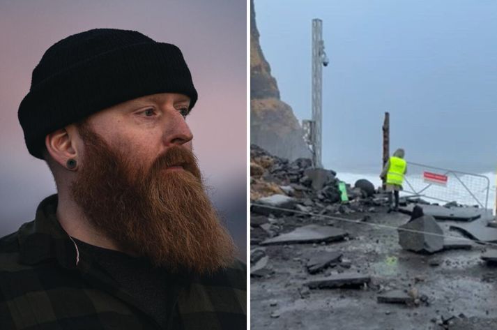 Fyrst um sinn við áhorf á myndband Hafþórs mætti ætla að Reynisfjara sé alveg horfin.