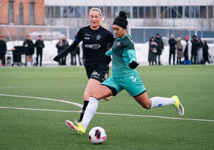 Linda Líf hefur staðið sig vel í fyrstu leikjunum með Kristianstad. 