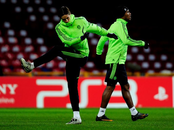 Fernando Torres og Didier Drogba.