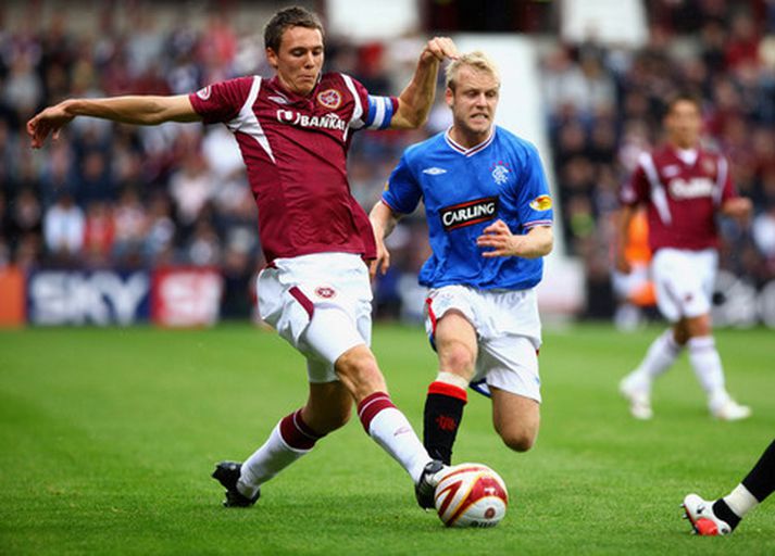 Eggert Gunnþór Jónsson í leik með Hearts.