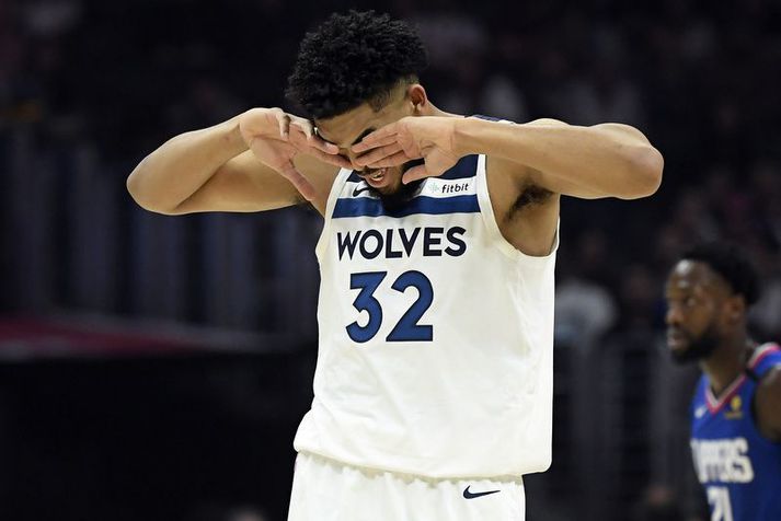 Karl-Anthony Towns hefur spilað mjög vel með Minnesota Timberwolves í NBA deildinni á þessu tímabili.