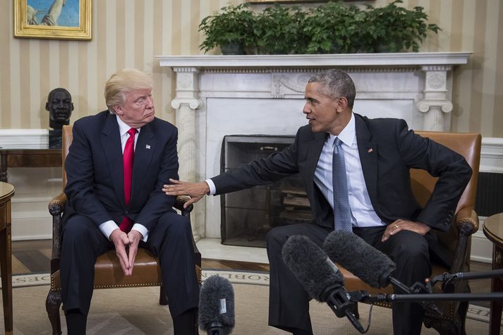 Barack Obama og Donald Trump ræddust við í um 90 mínútur örfáum dögum eftir að Trump sigraði í forsetakosningunum í Bandaríkjunum.