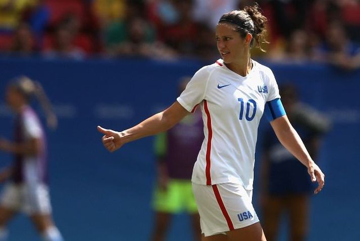 Carli Lloyd hefur tvisvar sinnum orðið Ólympíumeistari og einu sinni heimsmeistari með bandaríska landsliðinu.