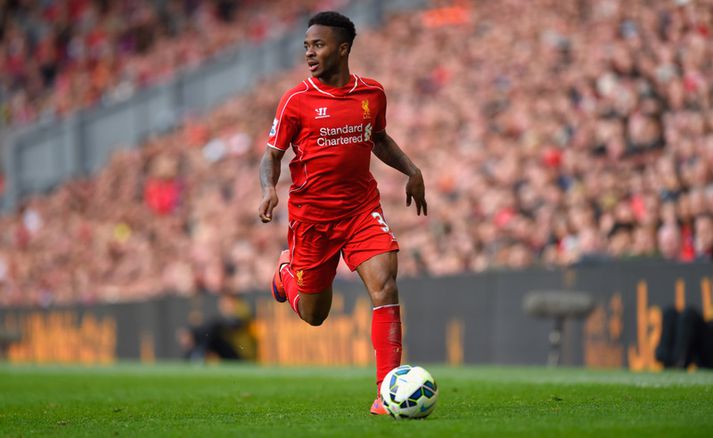Raheem Sterling í leik með Liverpool.