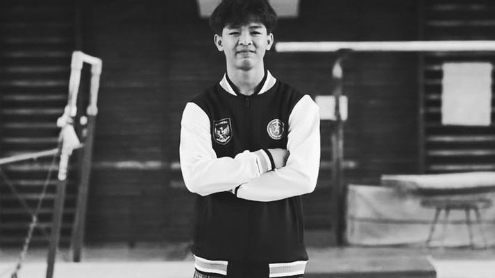 Naufal Takdir Al Bari ætlaði sér stóra hluti í fimleikunum.