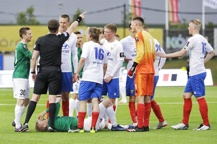 Grótta náði í gott stig gegn Íslandsmeisturum KR í dag.