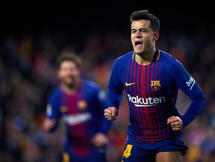 Coutinho, líkt og aðrir leikmenn Barcelona, var ekki á skotskónum í dag.