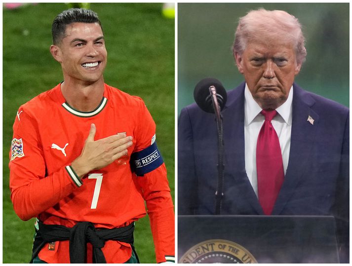 Cristiano Ronaldo og Donald Trump eru báðir með augum á HM í fótbolta næsta sumar.