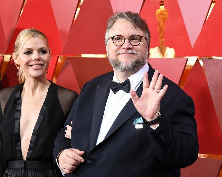 Handritshöfundurinn Kim Morgan ásamt leikstjóranum Guillermo del Toro.