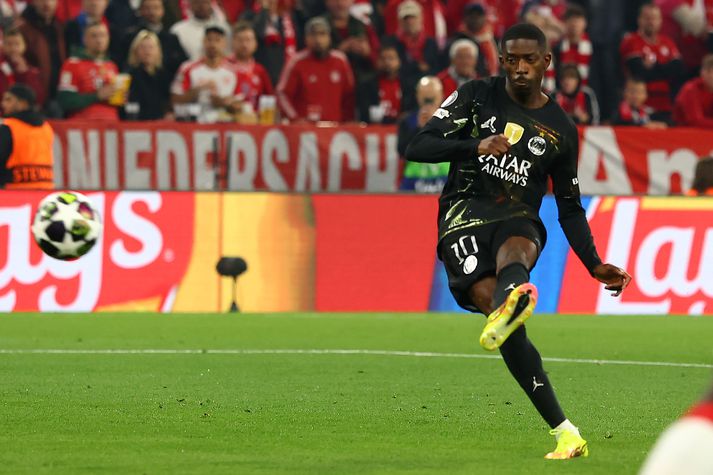 Ousmane Dembélé skoraði snemma leiks og það reyndist vera sigurmark einvígisins. 