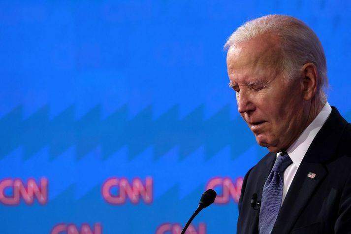 Joe Biden hefur átt erfitt uppdráttar eftir slæma frammistöðu sína í sjónvarpskappræðum sem hann átti við Donald Trump í lok júní.