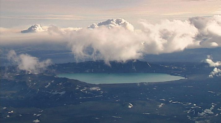 Horft yfir Öskju og Dyngjufjöll.