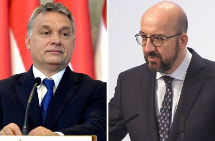 Viktor Orban og Charles Michel.