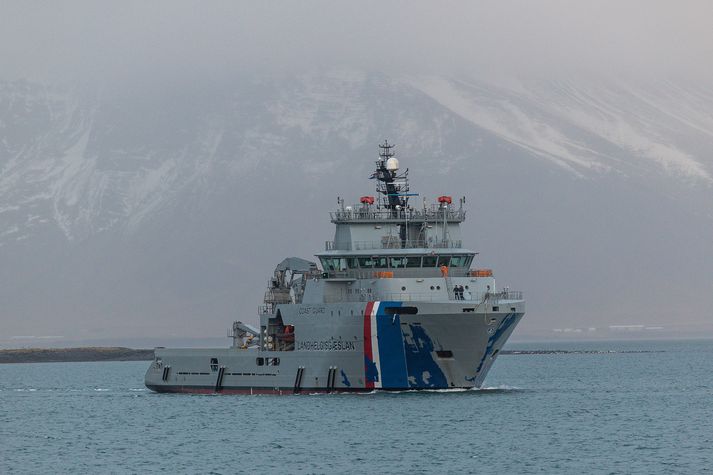 Freyja var kölluð til vegna strandsins.