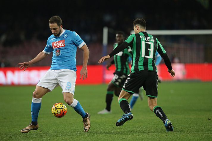 Gonzalo Higuain var með tvö mörk í kvöld.