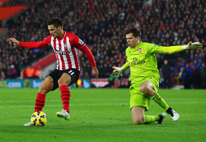 Wojciech Szczesny átti erfiðan dag í marki Arsenal.