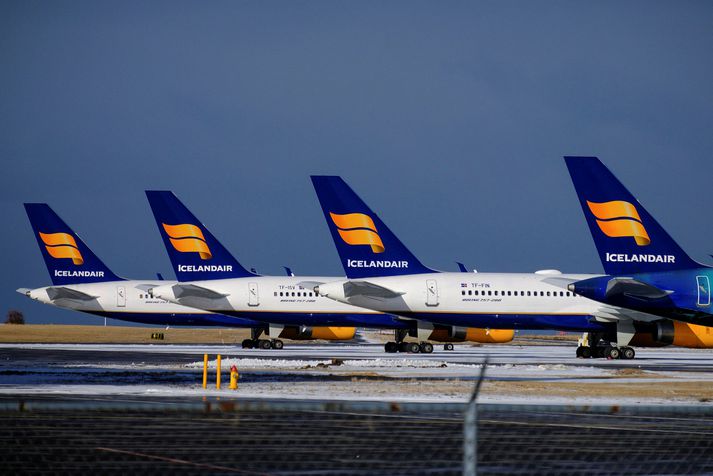 Vélar Icelandair fljúga lítið þessa dagana. 