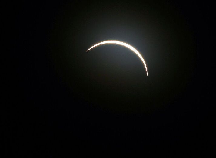 Almyrkvi á sólu á Íslandi í mars árið 2015.