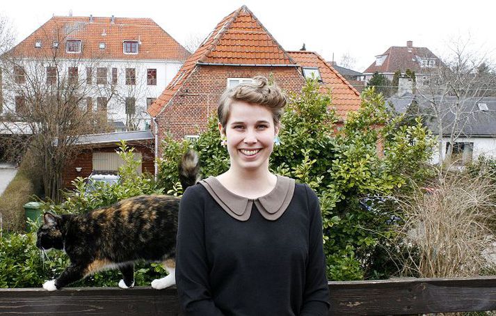 Gott á ferilskrána Embla Vigfúsdóttir er hæstánægð með dönsku tölvuleikjaverðlaunin sem hún hlaut á dögunum fyrir leikinn Cantrip.