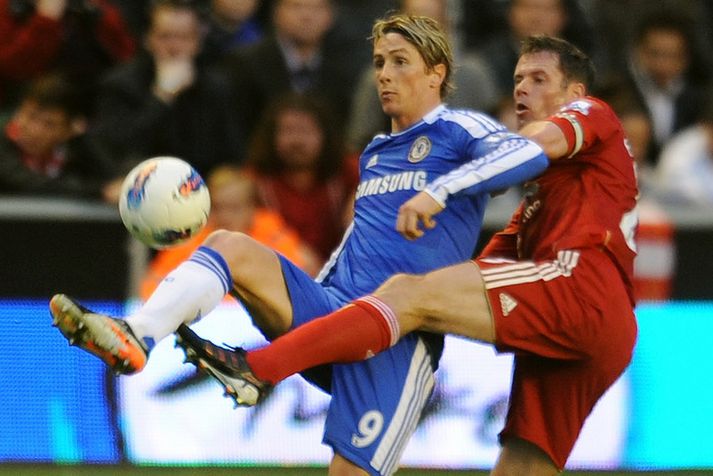 Fernando Torres í leik á móti Liverpool á síðasta tímabili.