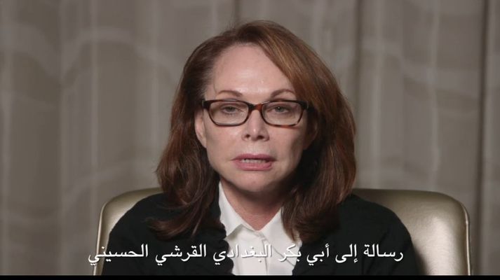 Shirley Sotloff ávarpar al-Baghdadi sem kalífa Ríkis íslams, sem kann að þykja umdeilt.