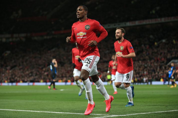 Manchester United v Club Brugge - UEFA Europa League Round of 32: Second Leg MANCHESTER, ENGLAND - FEBRUARY 27: Odion Ighalo of Man Utd celebrates after scoring their 2nd goal during the UEFA Europa League round of 32 second leg match between Manchester United and Club Brugge at Old Trafford on February 27, 2020 in Manchester, United Kingdom. (Photo by Simon Stacpoole/Offside/Offside via Getty Images)