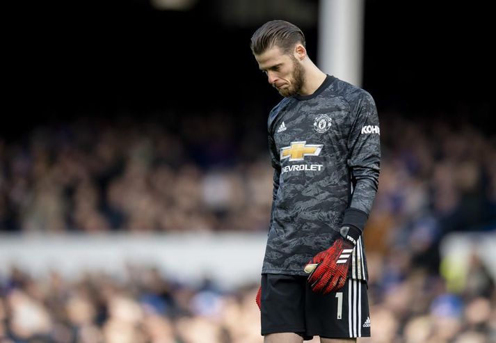 David de Gea eftir hörmuleg mistök á Goodison Park í 1-1 jafntefli gegn Everton.