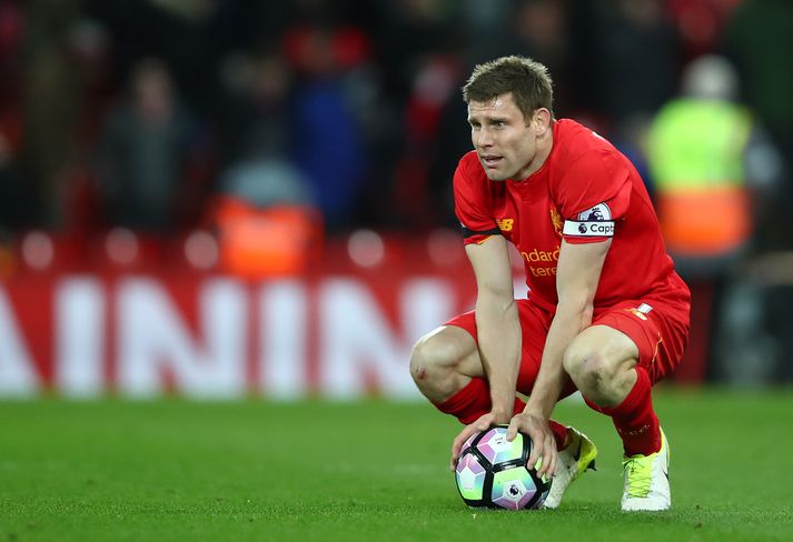 Milner hugsi eftir leik Liverpool á dögunum.