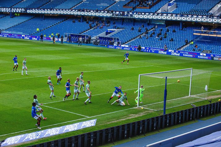 Rangers slógu Celtic út úr skoska bikarnum í dag.