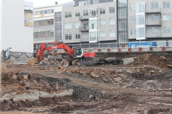 Miklar framkvæmdir hafa staðið yfir á Hampiðjureitnum.