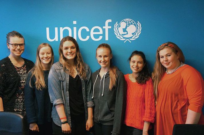 F.v. Ásthildur Hanna Ólafsdóttir, Anna Karen Pálsdóttir, Guðrún Míra, Sara Líf Sigsteinsdóttir, Sara Mansour og Snædís Mjöll Kristjánsdóttir.