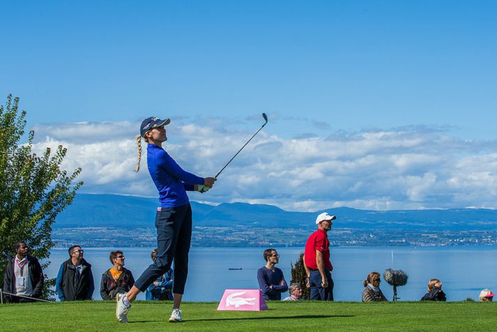 Ólafía Þórunn komst í gegnum niðurskurðinn á Evian-meistaramótinu um helgina.